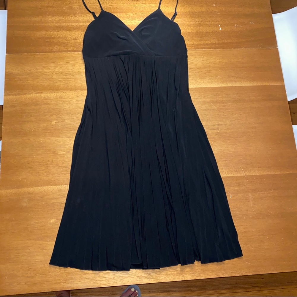 Max and Cleo pleated black dress